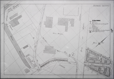 853542 Plattegrond van een deel van de stad Utrecht (het gebied tussen de Cartesiusweg/ Industriehaven/ Julianapark/ ...
